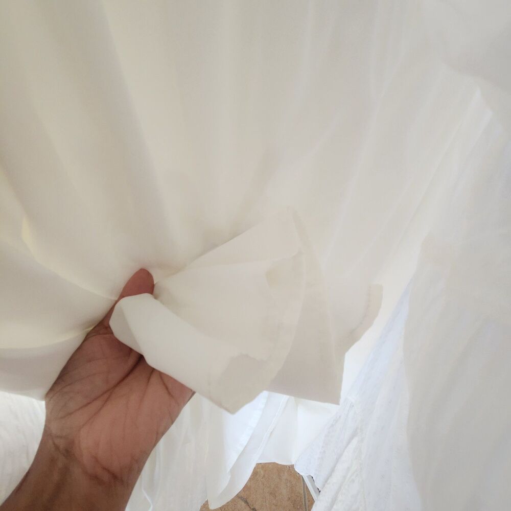 Tommy Hilfiger White Tiered- Ruffled Maxi Dress Size 14 - Picture 7 of 9